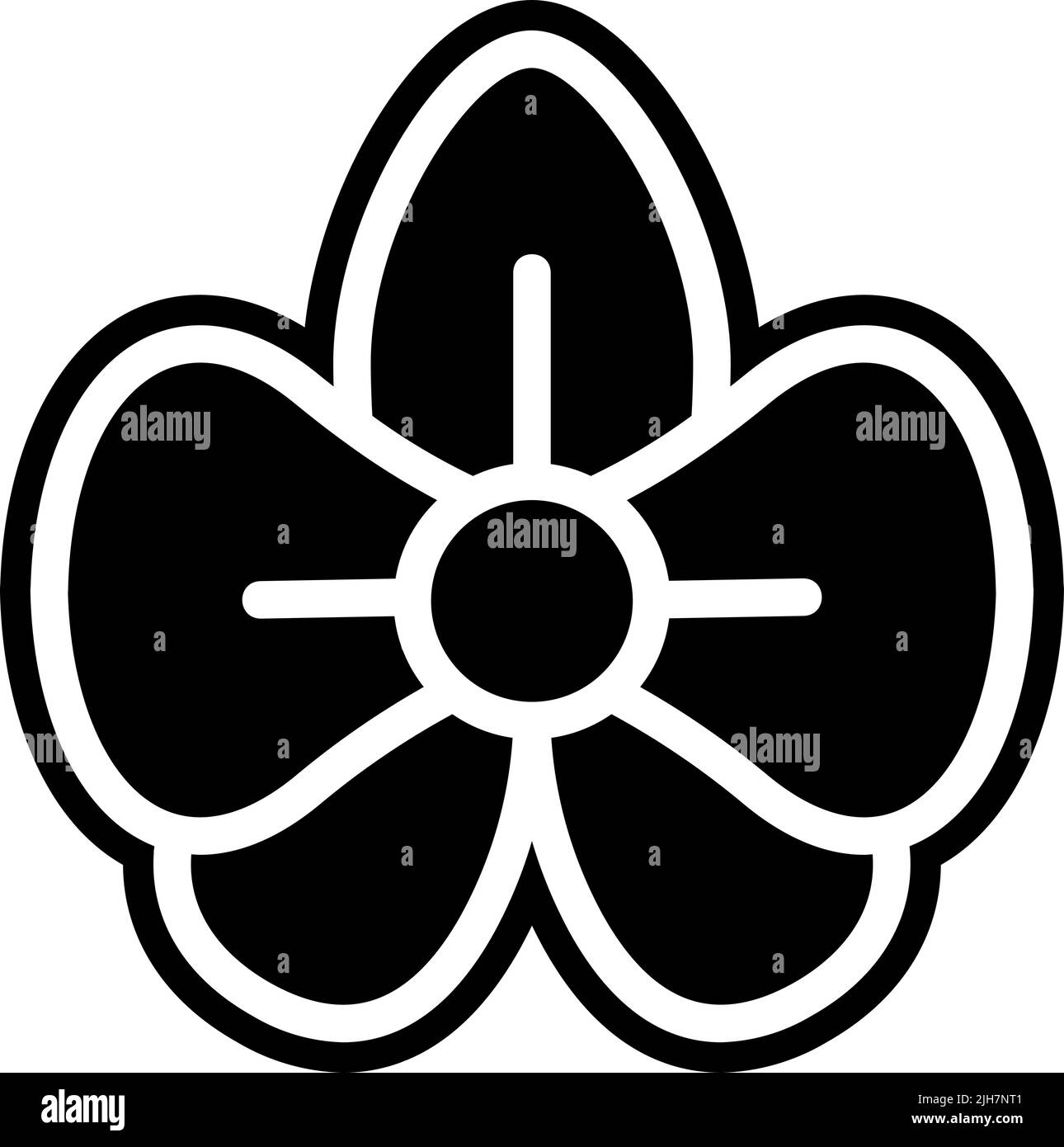 Icône d'orchidée de Singapour Illustration de Vecteur