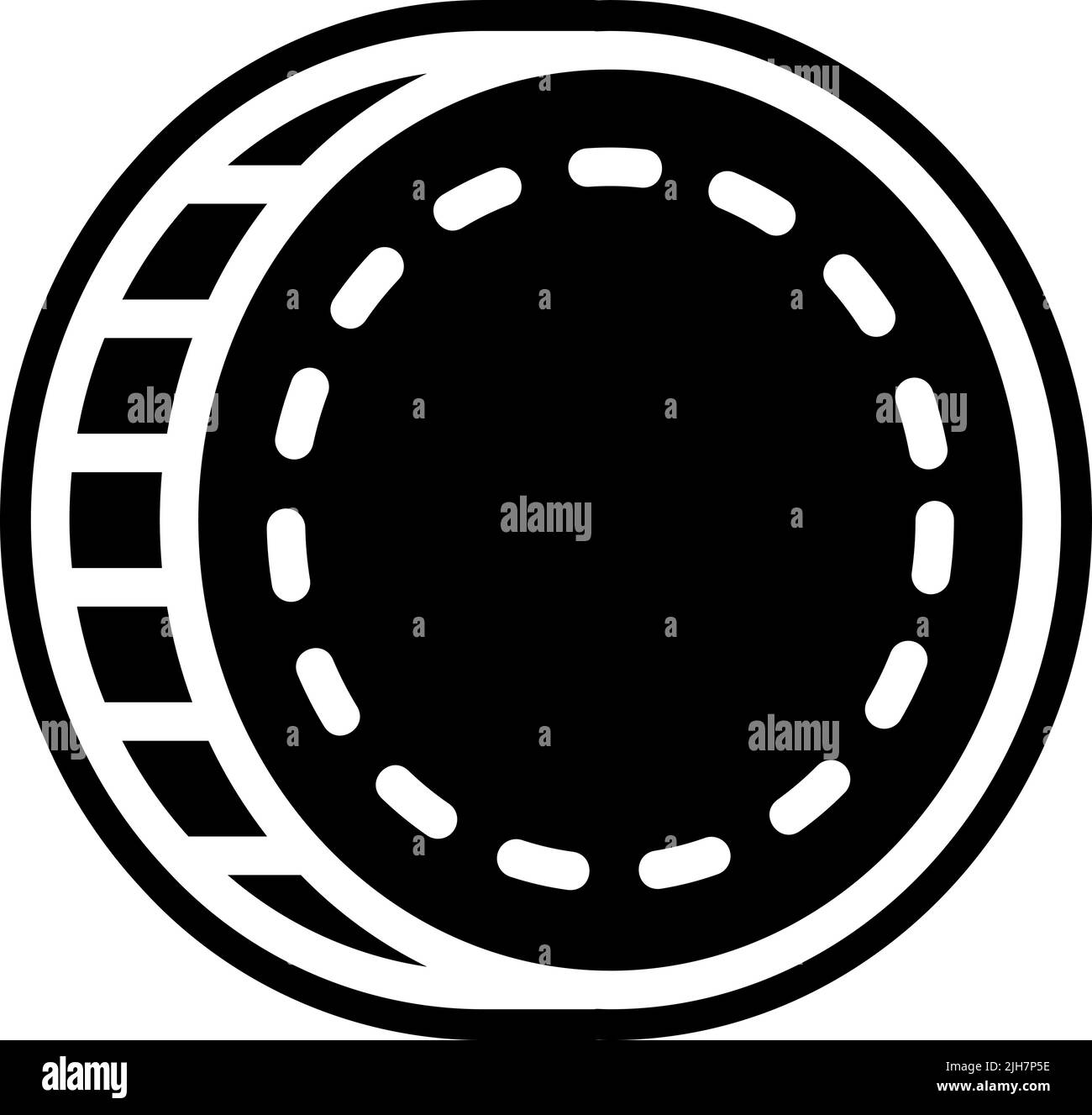 Icône de pièce de Singapour Illustration de Vecteur