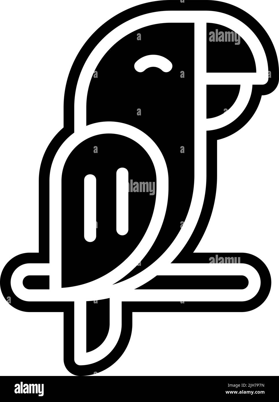 Icône du perroquet de Singapour Illustration de Vecteur