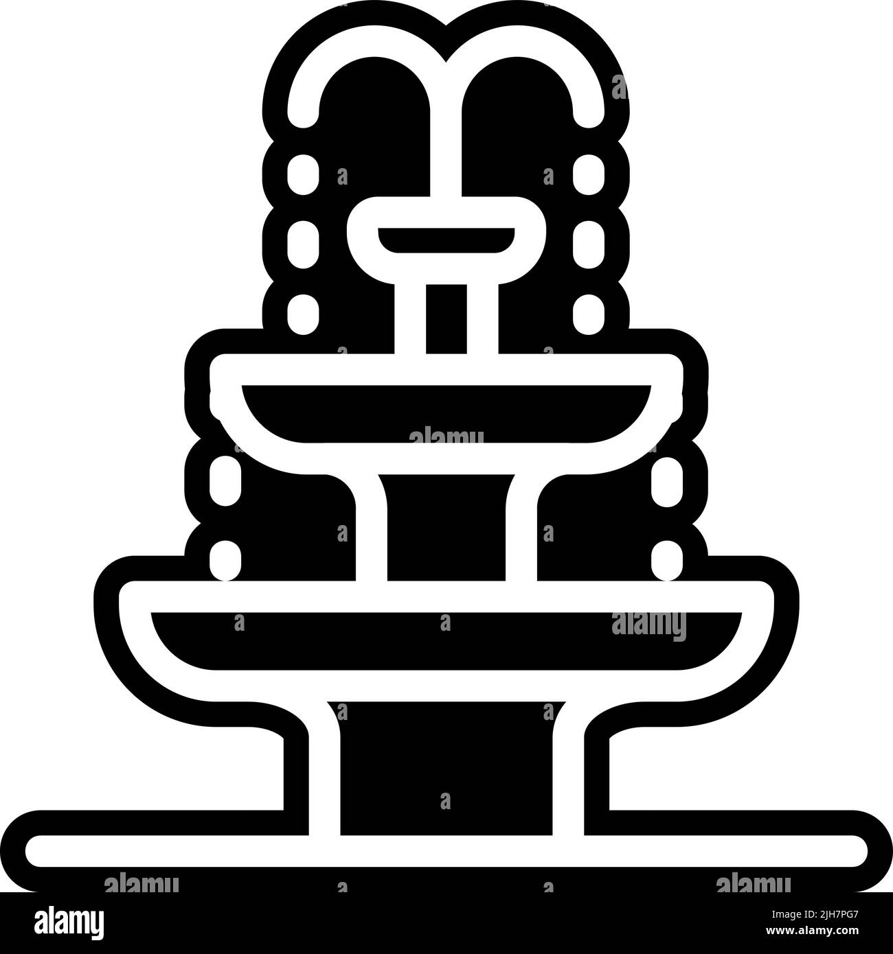 Icône de la fontaine de Singapour Illustration de Vecteur