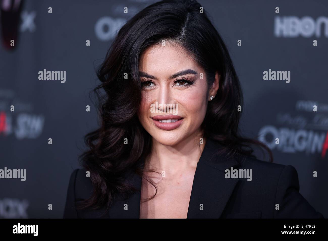 BURBANK, LOS ANGELES, CALIFORNIE, États-Unis - JUILLET 15 : l'actrice américaine Kim Lee arrive au tapis rouge sanglant et à la projection exclusive de « Pretty Little liars: Original Sin » de HBO Max, qui se tient au SJR Theatre des studios Warner Bros. Sur 15 juillet 2022 à Burbank, Los Angeles, Californie, États-Unis. (Photo de Xavier Collin/image Press Agency) Banque D'Images