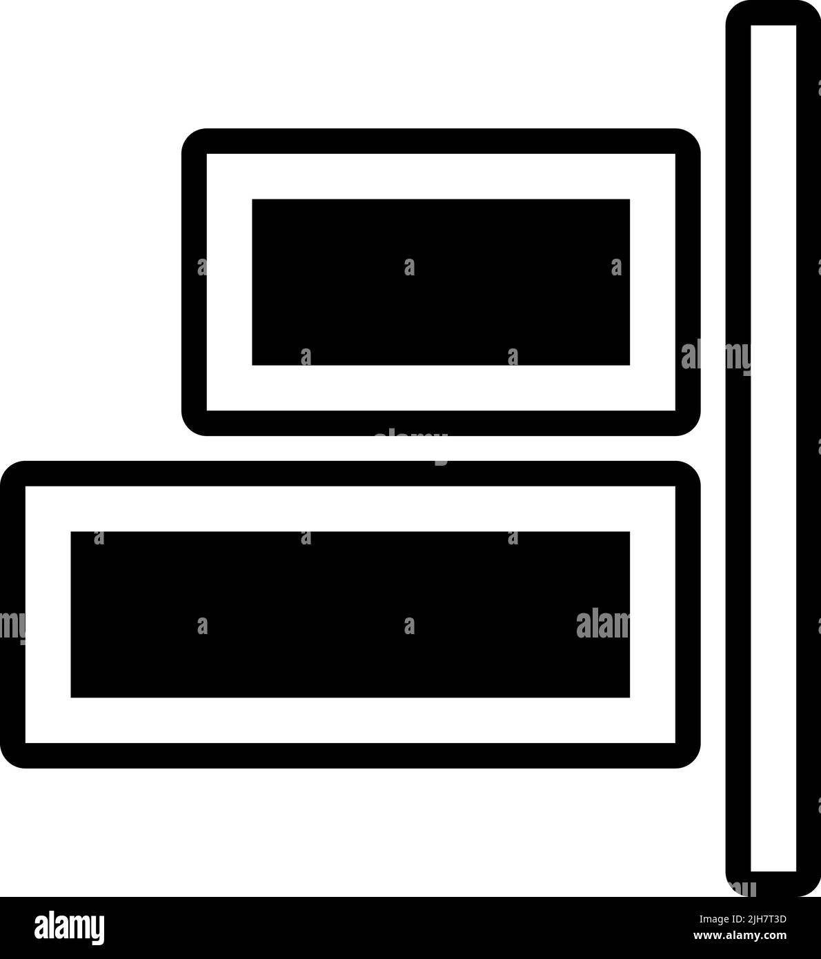 Icône d'alignement à droite de l'interface utilisateur Illustration de Vecteur