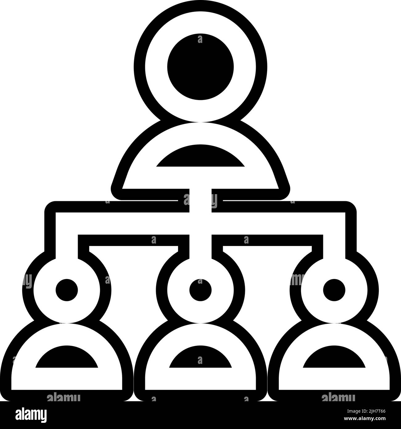 Icône du chef d'équipe de gestion d'équipe Illustration de Vecteur