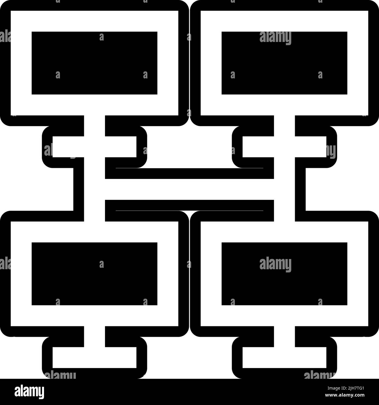 Réseaux informatiques Banque d'images noir et blanc - Alamy