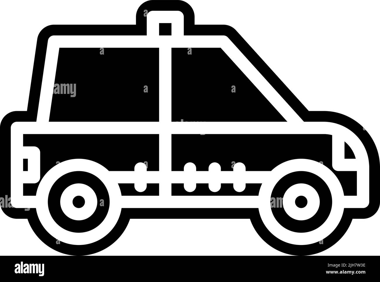 Icône de transport en taxi Illustration de Vecteur