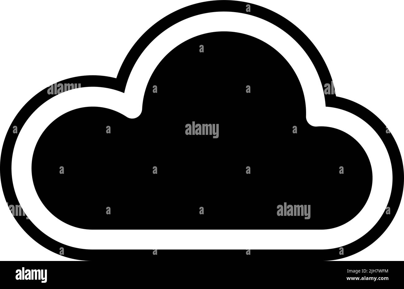 Icône nuage météo Illustration de Vecteur