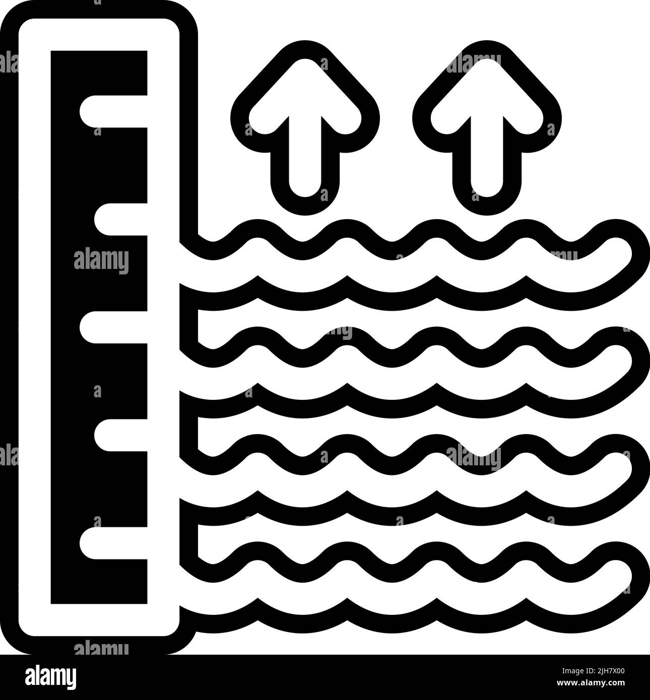 Icône inondation météorologique Illustration de Vecteur