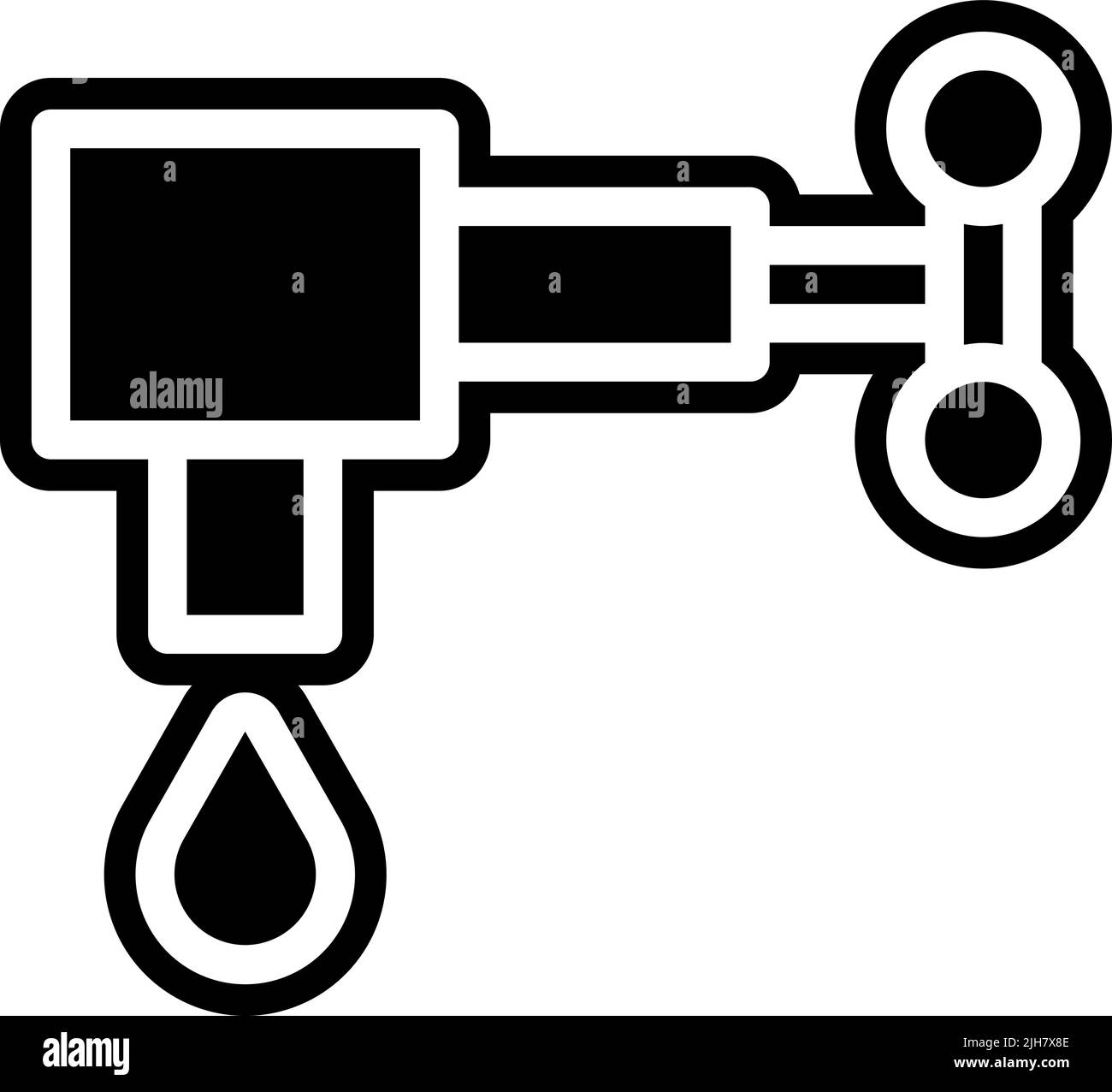 Icône de robinet d'eau Illustration de Vecteur