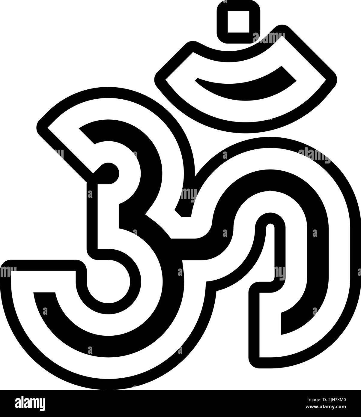 Icône yoga om Illustration de Vecteur