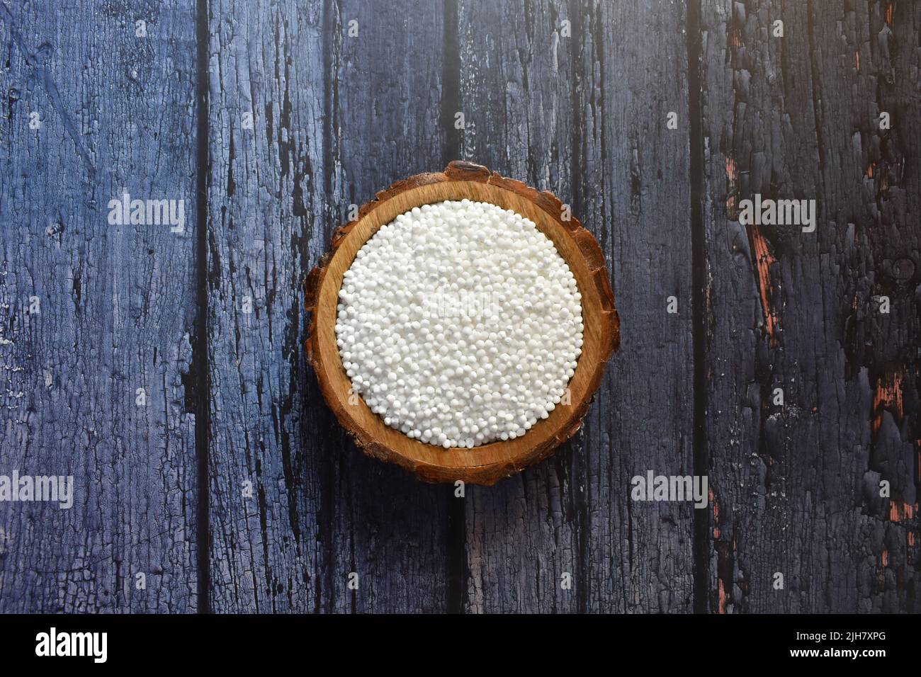 Perles de tapioca entières séchées brutes Banque D'Images