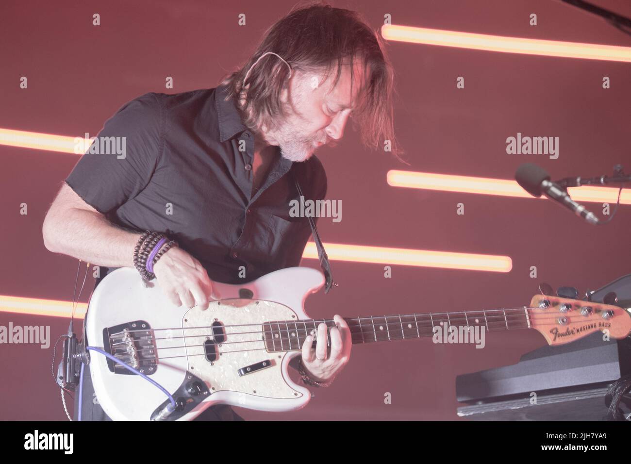 Ferrara, Italie. 15th juillet 2022. Après le succès de leurs spectacles en direct, le Smile (Thom Yorke, Jonny Greenwood et Tom Skinner) a joué dans Ferrara (photo de Carlo Vergani/Pacific Press) Credit: Pacific Press Media production Corp./Alay Live News Banque D'Images