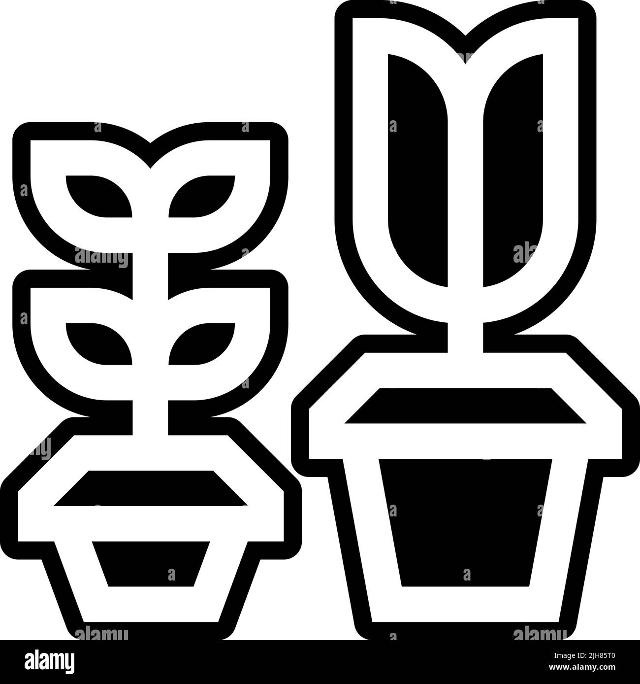 Icône plantes d'accueil Illustration de Vecteur