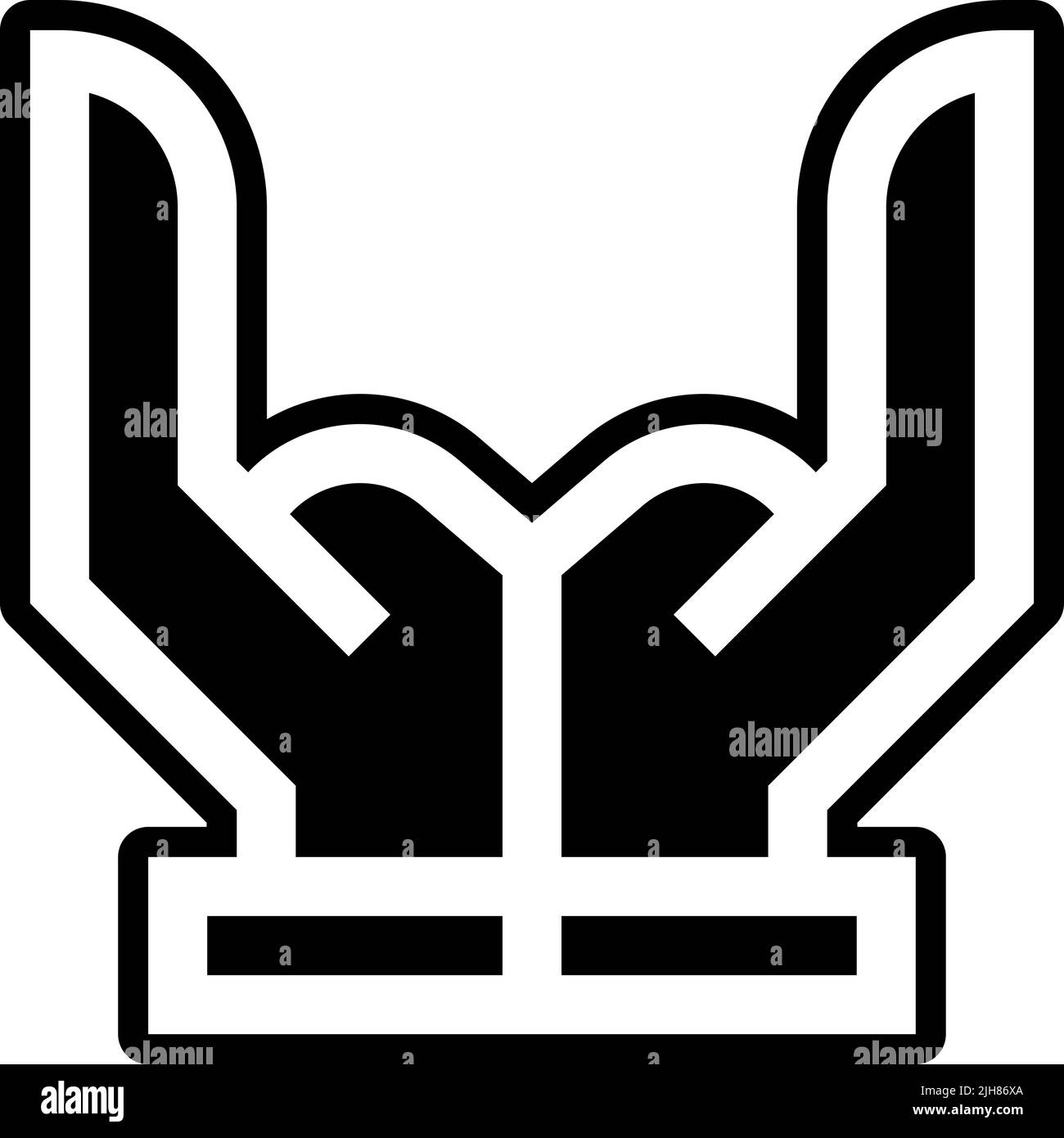 Les mouvements de la main ouvrent l'icône des mains Illustration de Vecteur