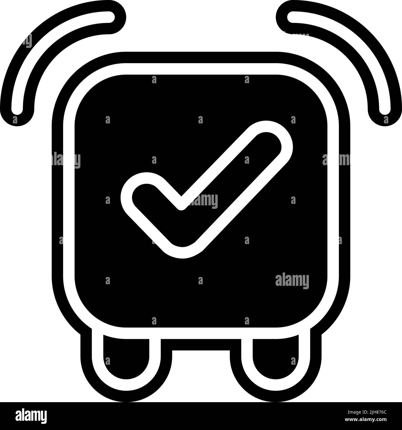 Icône d'alarme de l'interface mobile Illustration de Vecteur