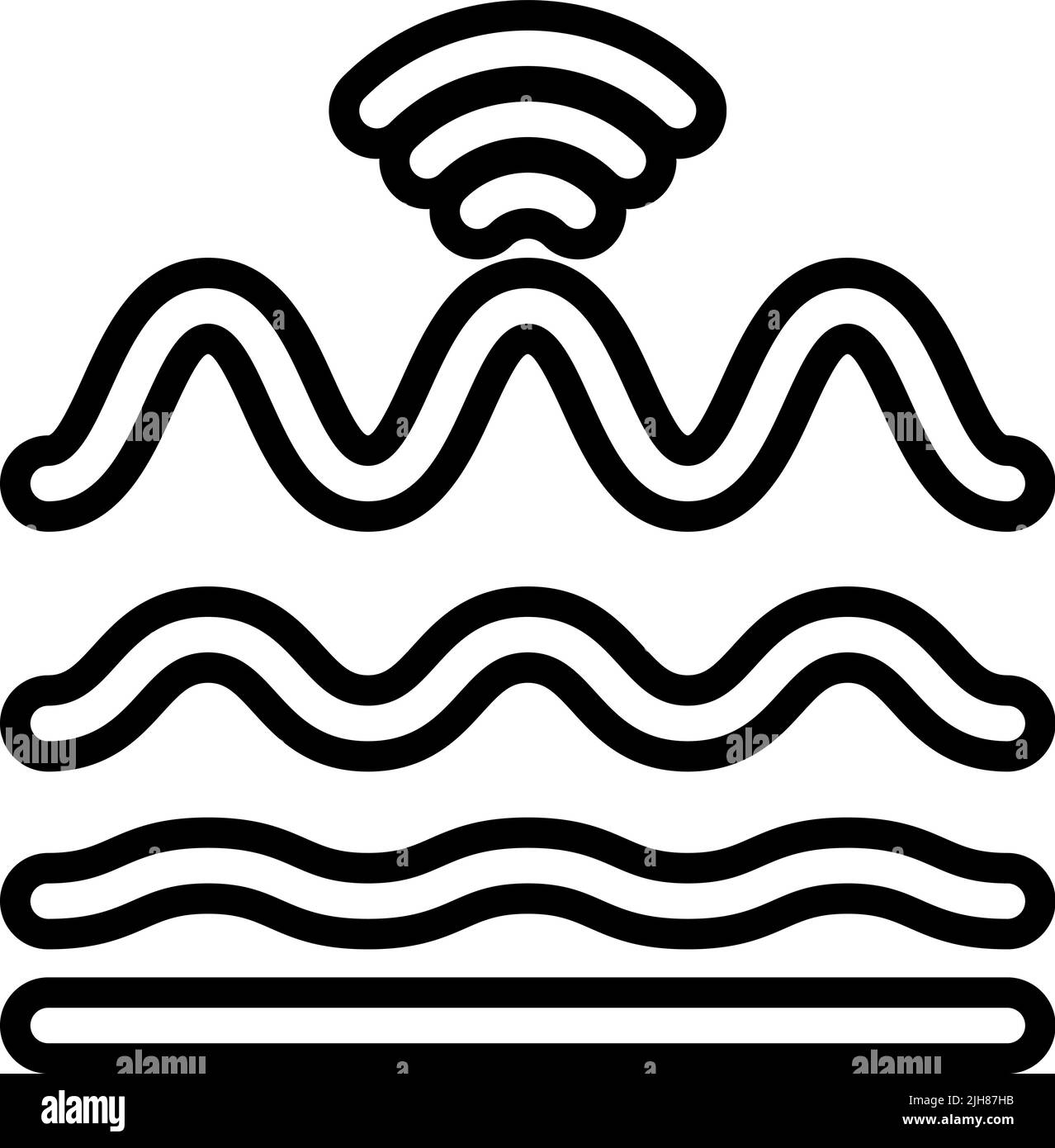 Icône Iiot Waves Illustration de Vecteur