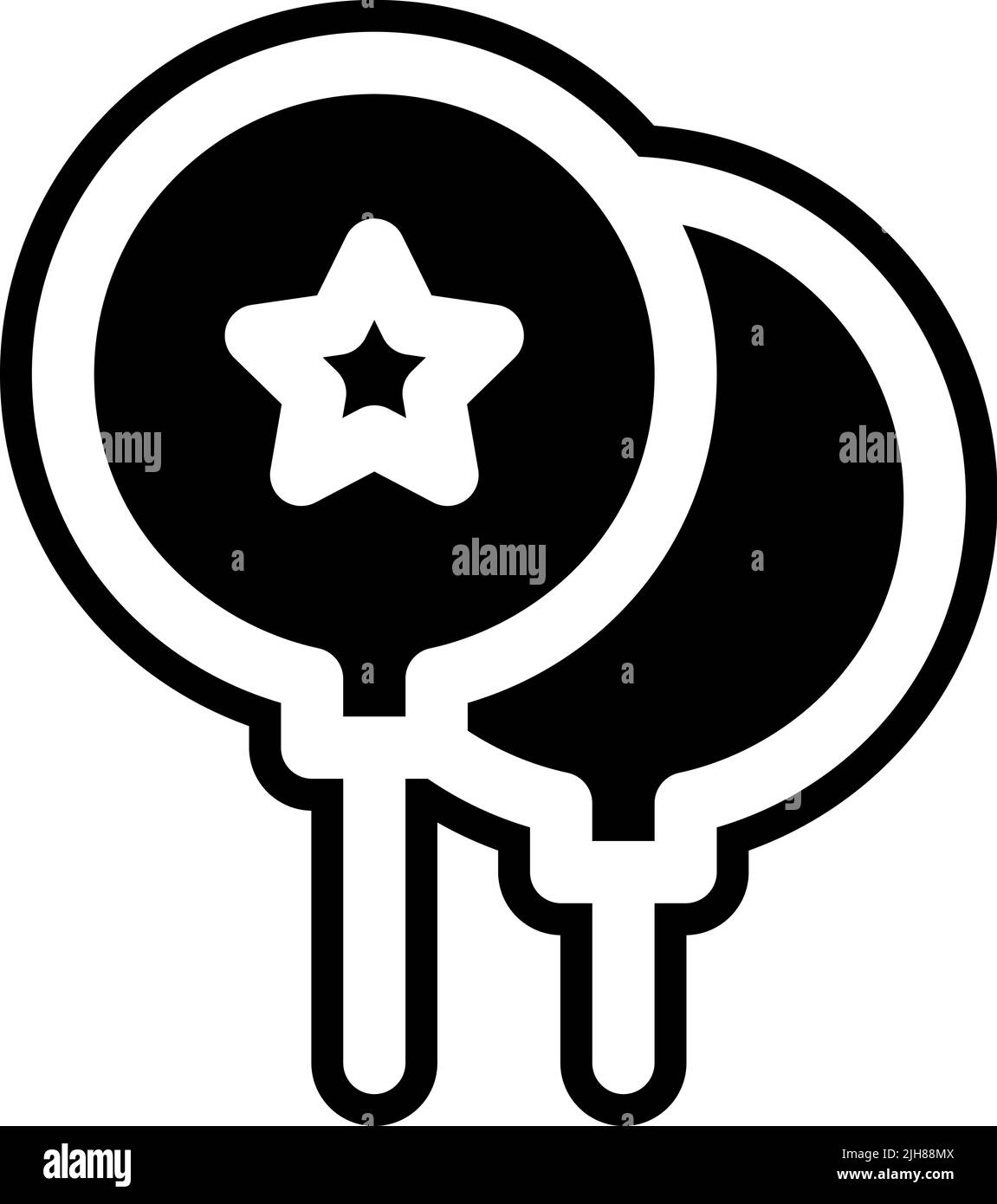 Icône ballons de fête et de célébration Illustration de Vecteur