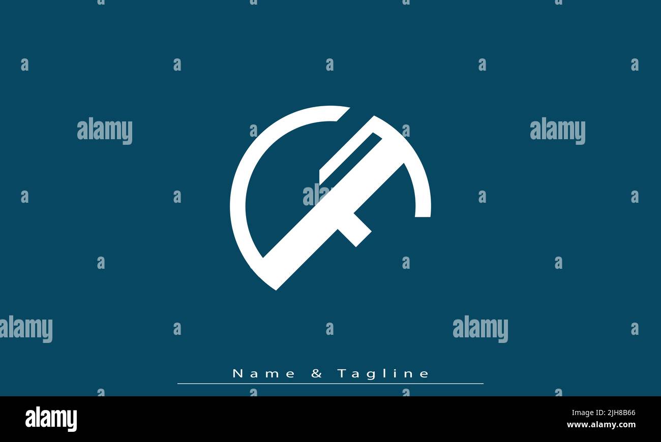 Lettres de l'alphabet initiales Monogram logo GF , FG Illustration de Vecteur