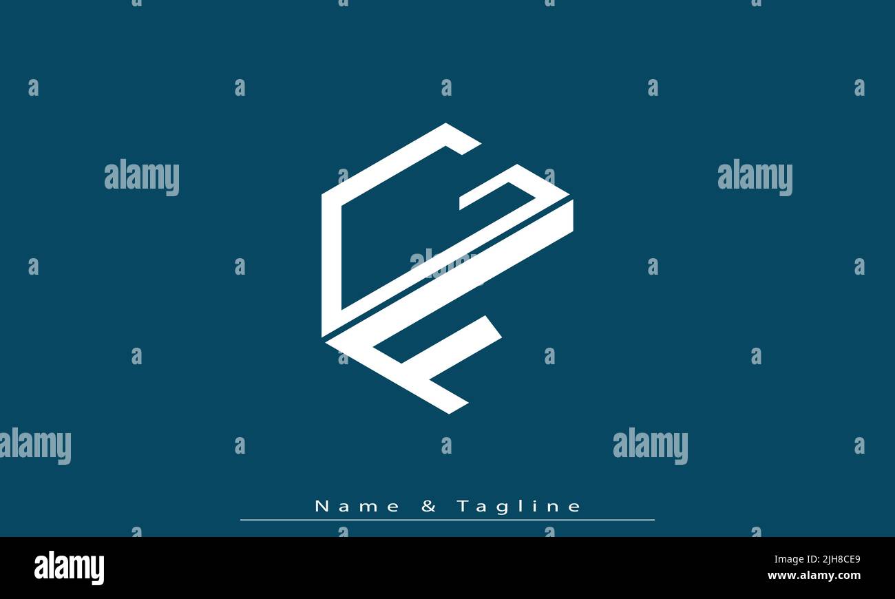 Lettres de l'alphabet initiales Monogram logo GF , FG Illustration de Vecteur