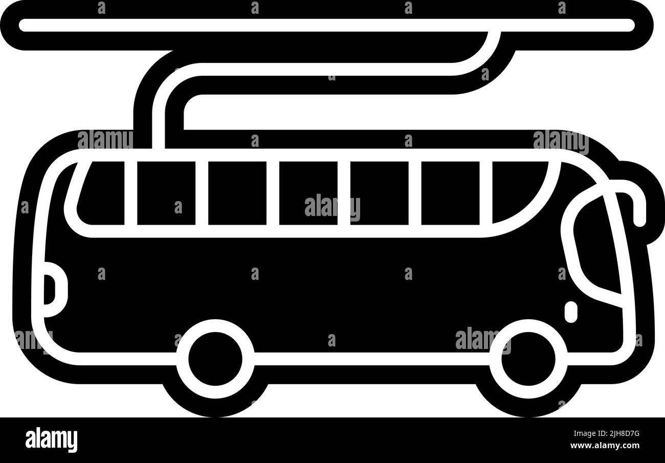 Icône Smart City Electric bus Illustration de Vecteur