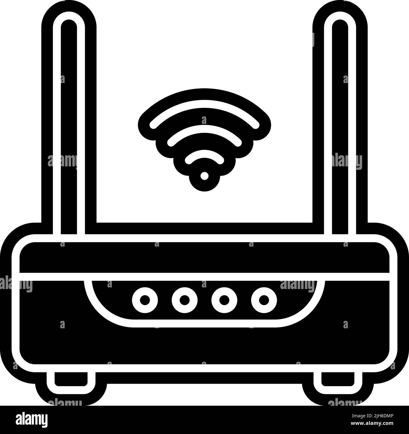 Icône de routeur WiFi Smart City Illustration de Vecteur