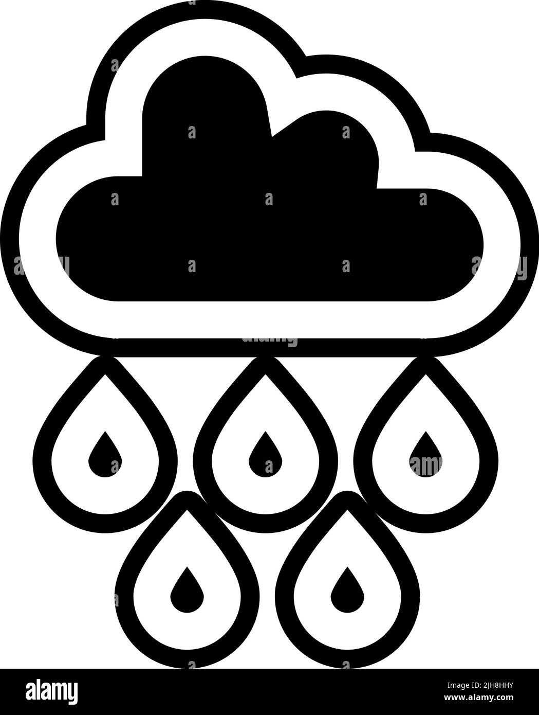 Icône de pluie d'eau Illustration de Vecteur