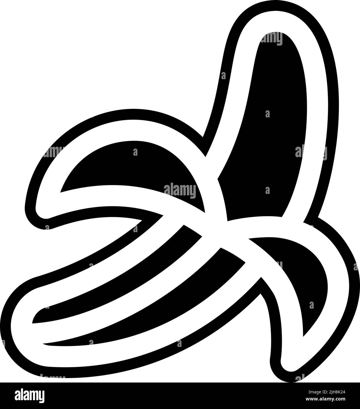 Icône banane tropicale Illustration de Vecteur