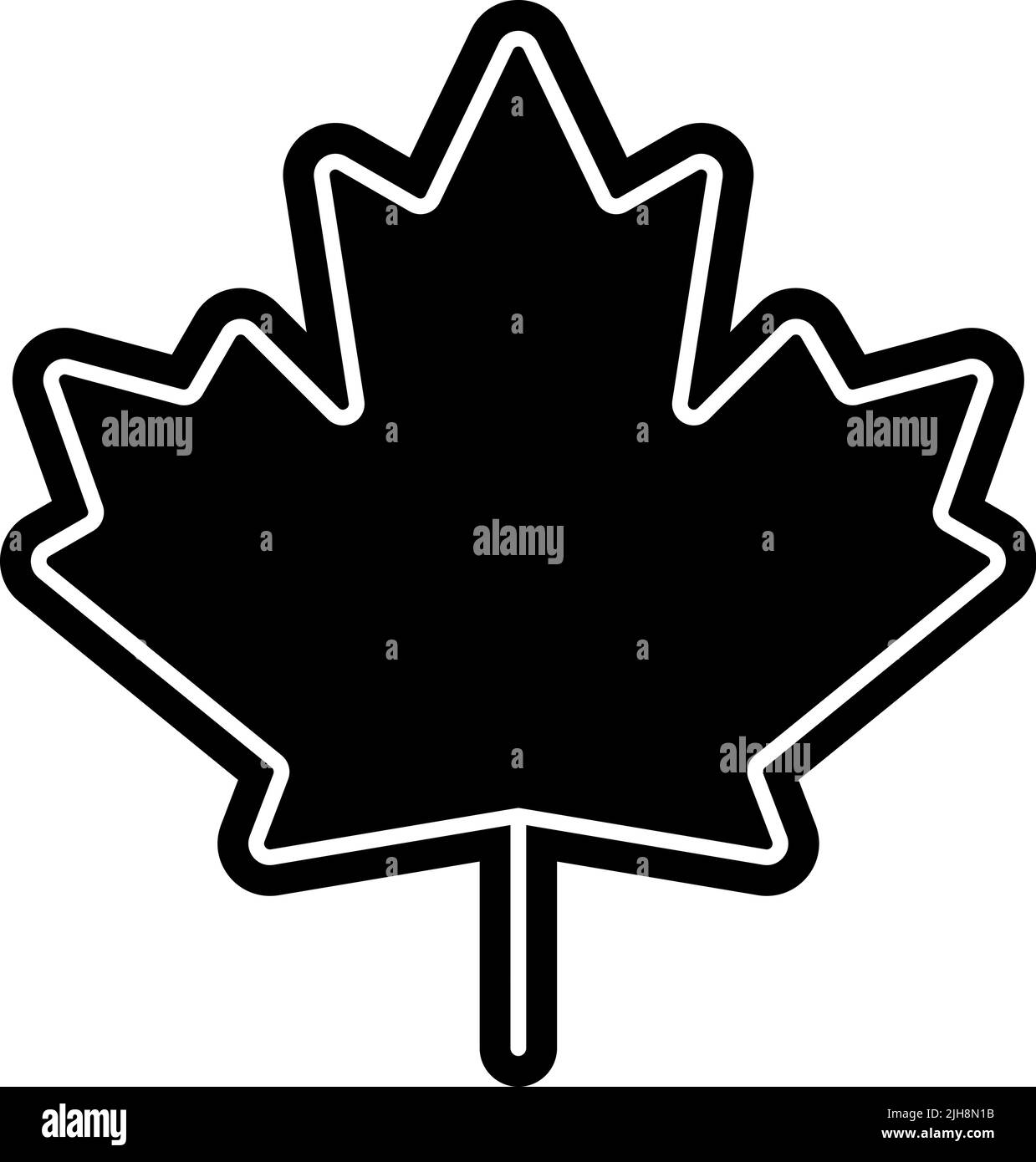 Feuille d'érable d'automne . Illustration de Vecteur