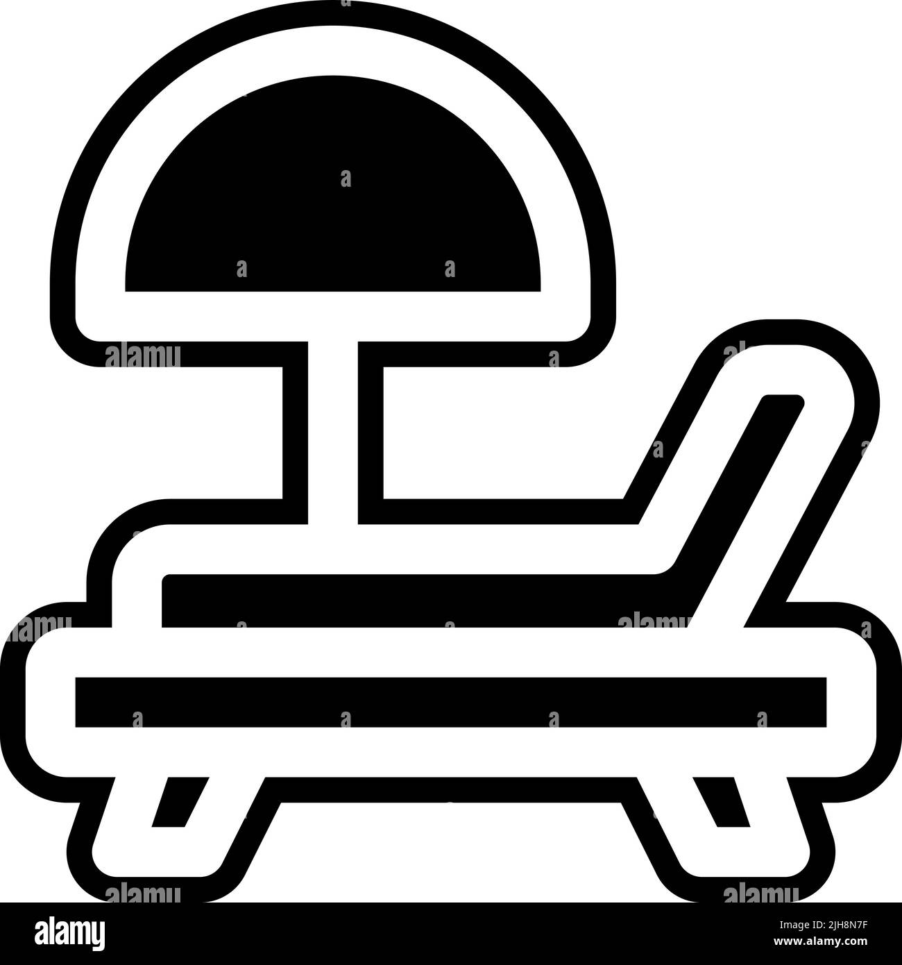 Icône hamac de luxe et de richesse Illustration de Vecteur