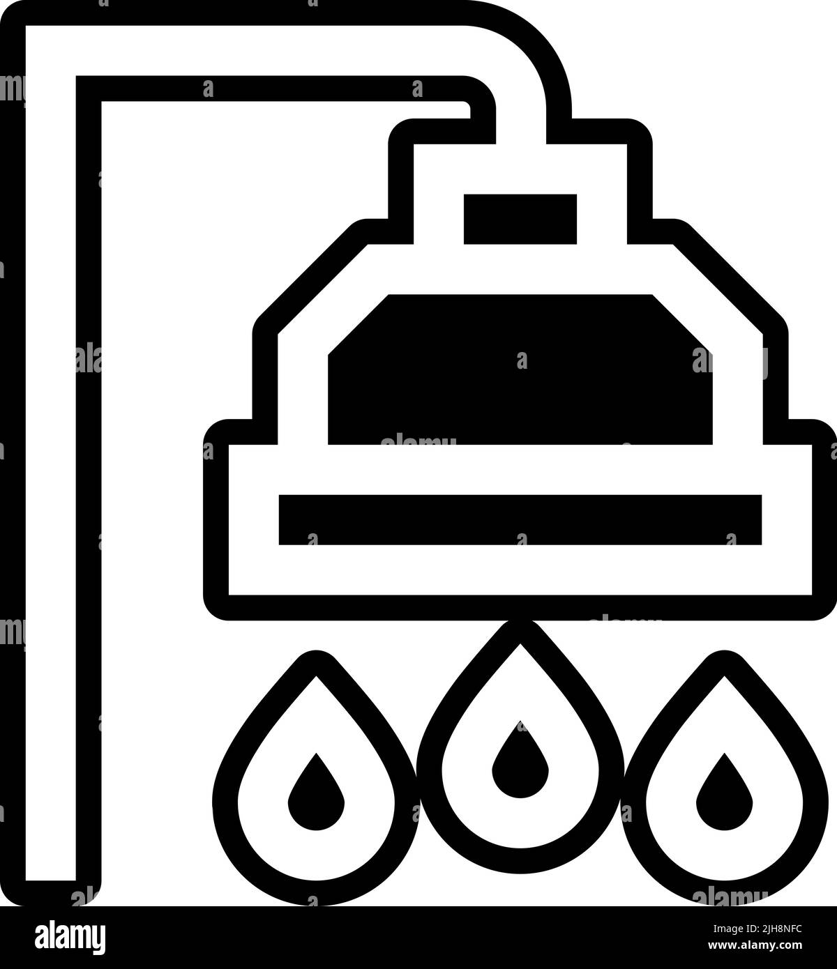Icône de pomme de douche Illustration de Vecteur