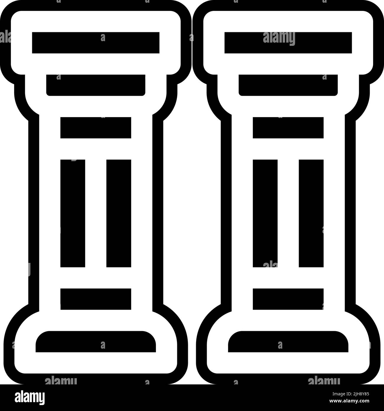 Égypte colonnes . Illustration de Vecteur