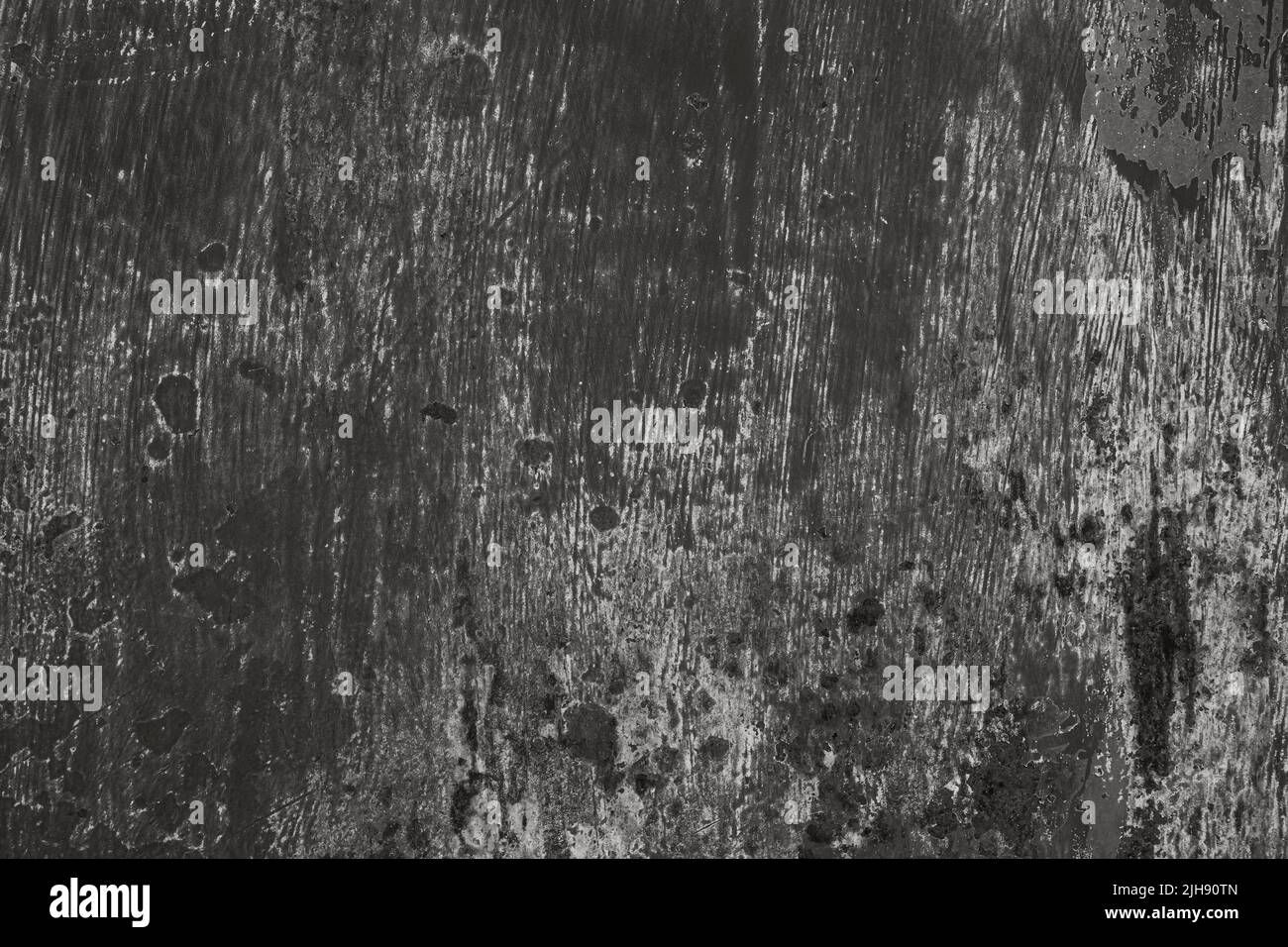 Ancienne texture métallique weatehred, fond noir et blanc grunge Banque D'Images