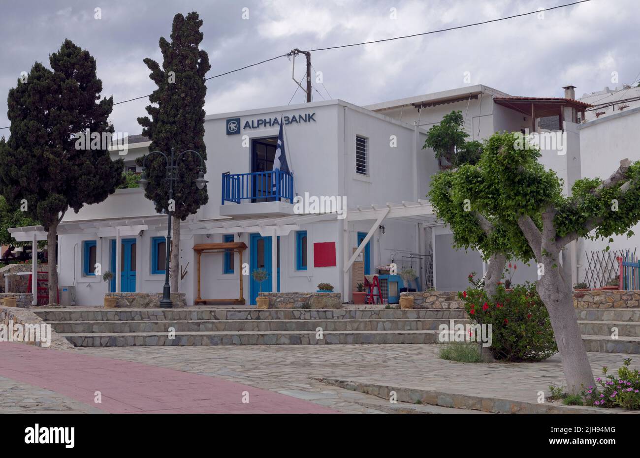 Banque Alpha. Scènes Livadia, Tilos. Mai 2022. Dodécanèse, Grèce. Banque D'Images