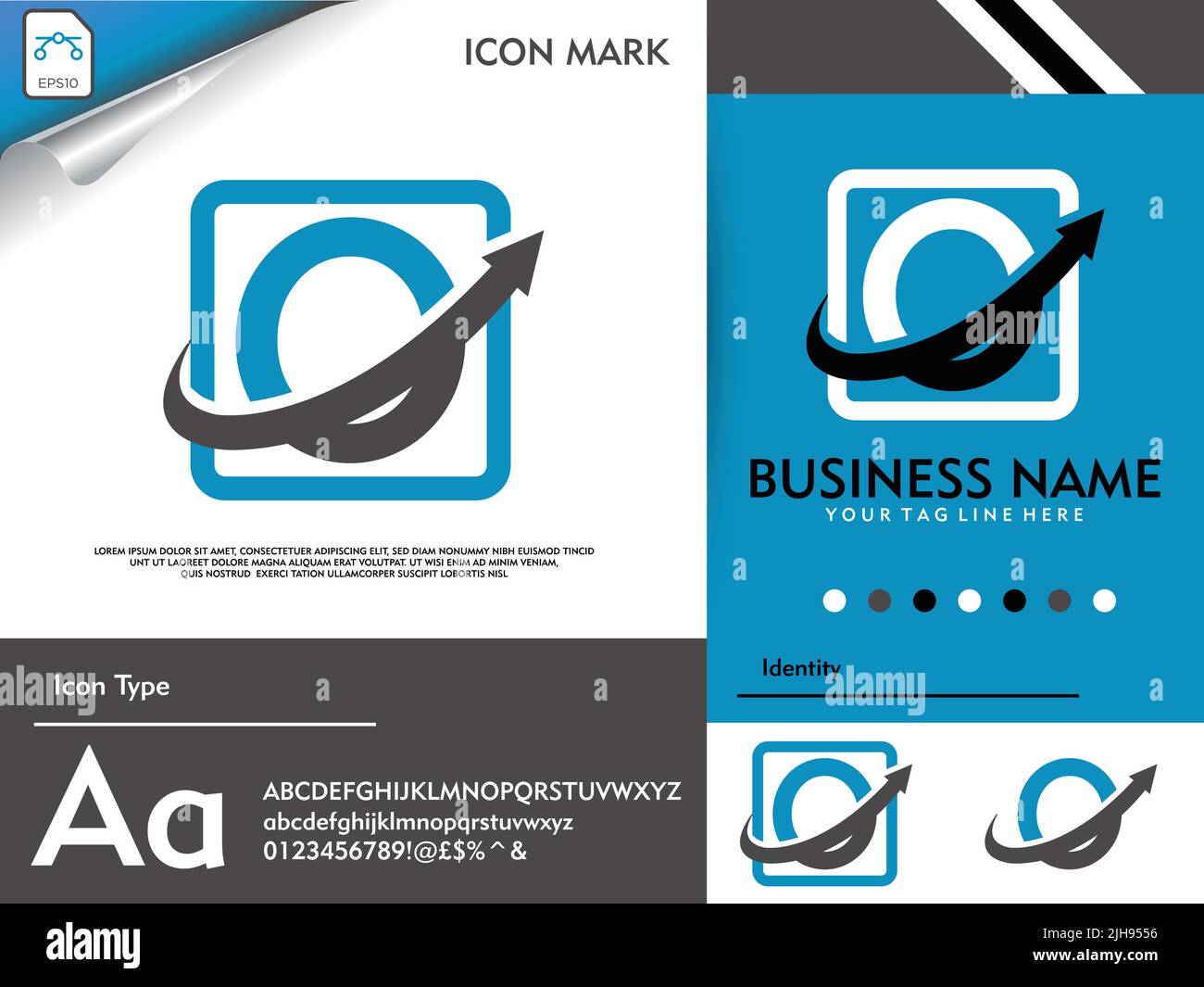 Logo Finance avec vecteur lettre o Premium Illustration de Vecteur