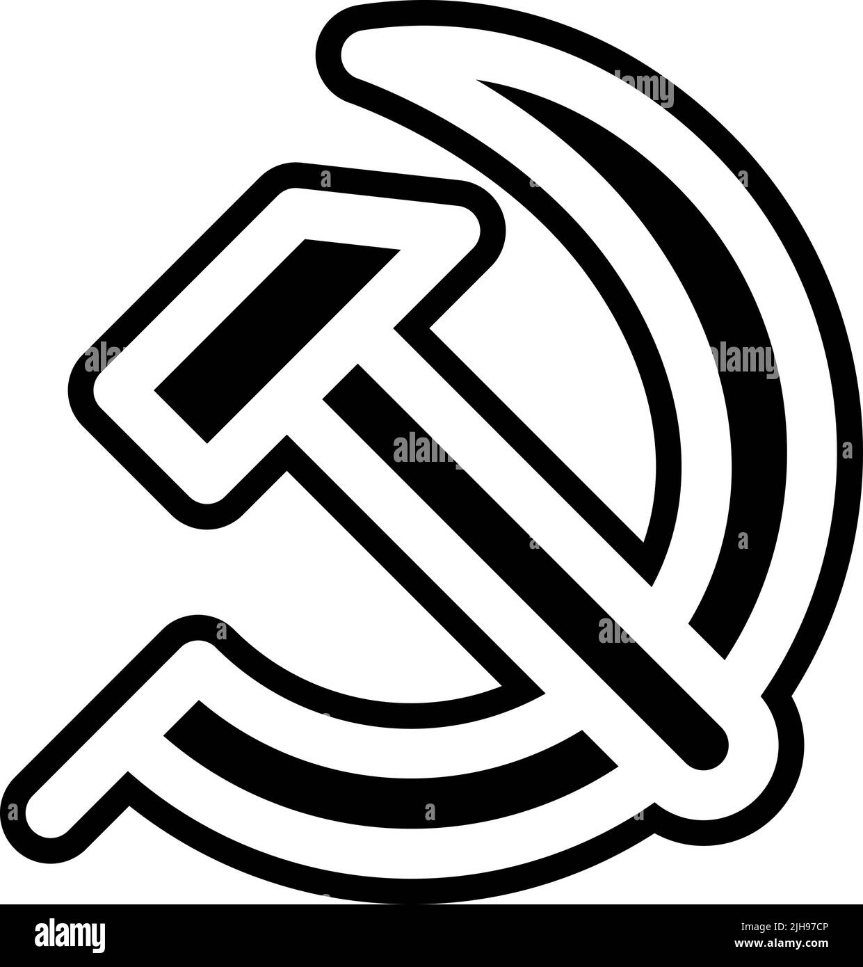 Russie marteau et faucille . Illustration de Vecteur