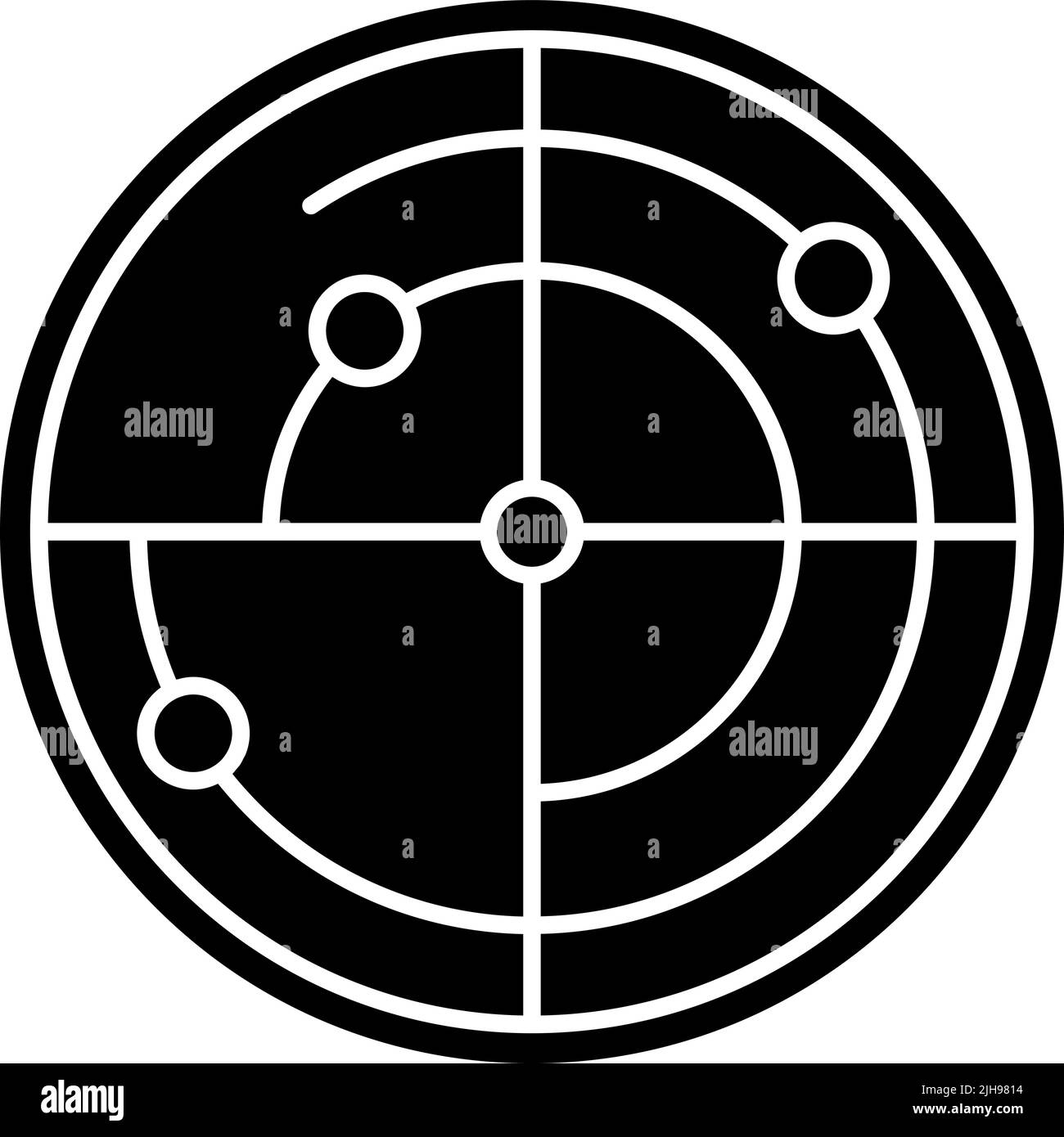 Radar marin . Illustration de Vecteur
