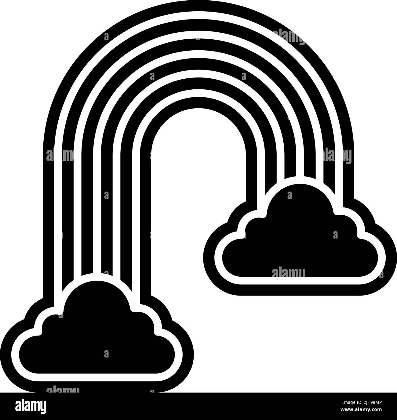 Arc-en-ciel printemps . Illustration de Vecteur