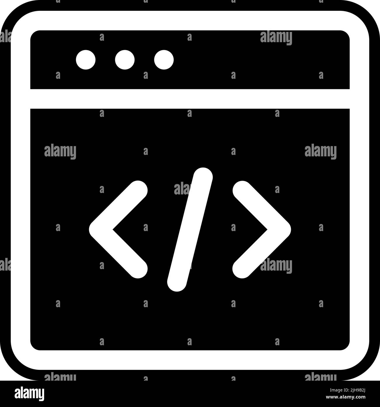 Codage de développement Web . Illustration de Vecteur