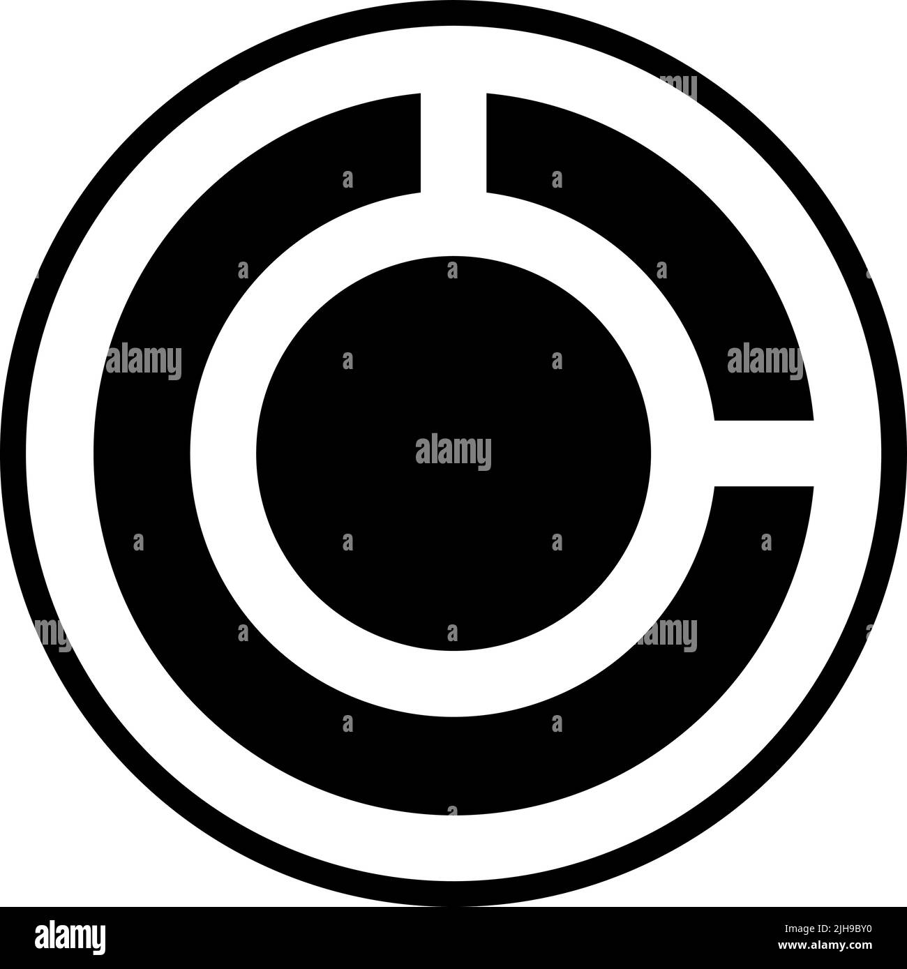 Graphique circulaire de l'interface utilisateur de base . Illustration de Vecteur