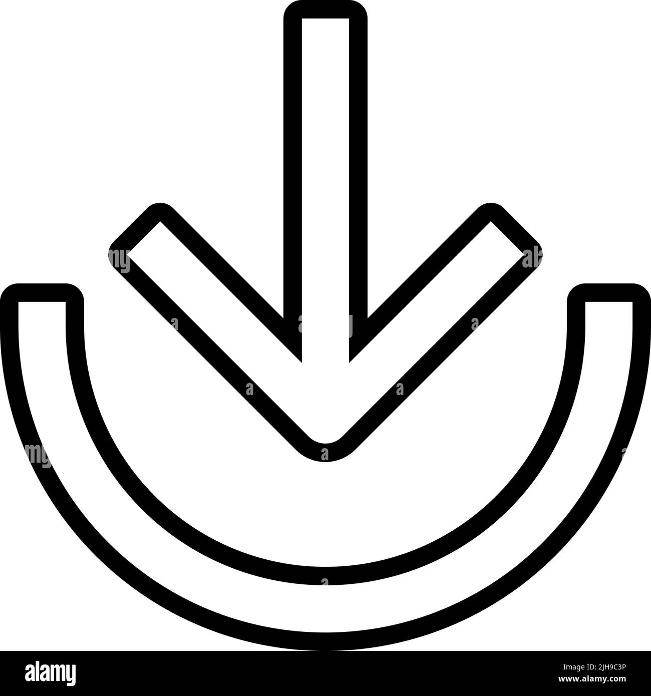 Téléchargement de base de l'interface utilisateur . Illustration de Vecteur