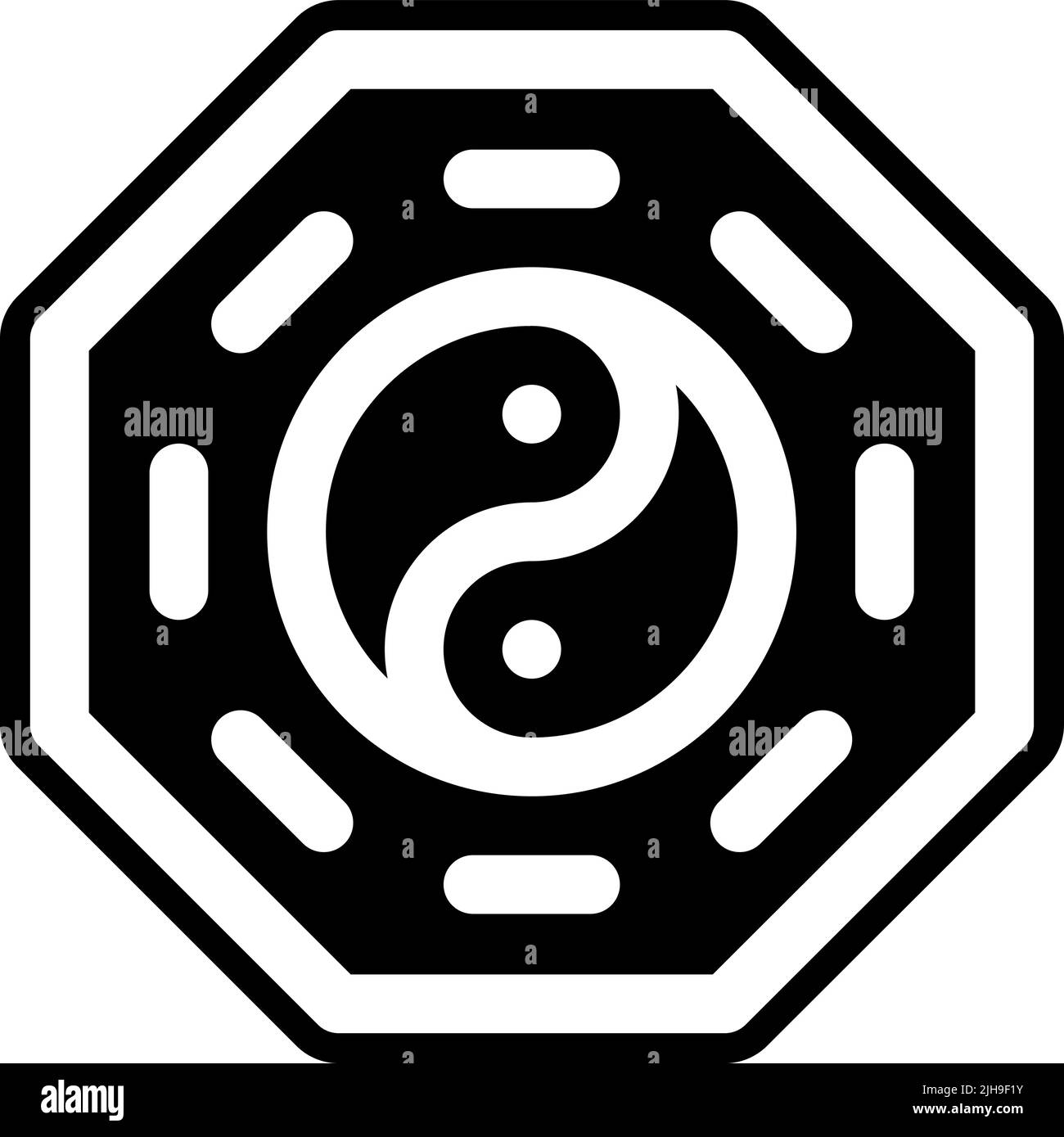 Festival du bateau-dragon yin yang . Illustration de Vecteur