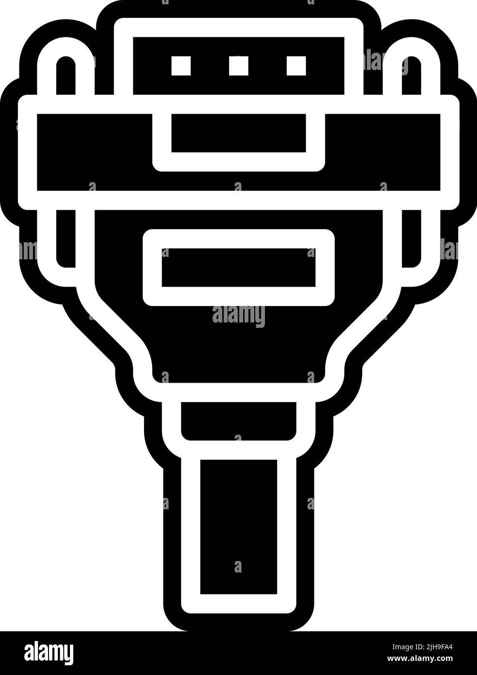 Types de connecteur câble vga . Illustration de Vecteur