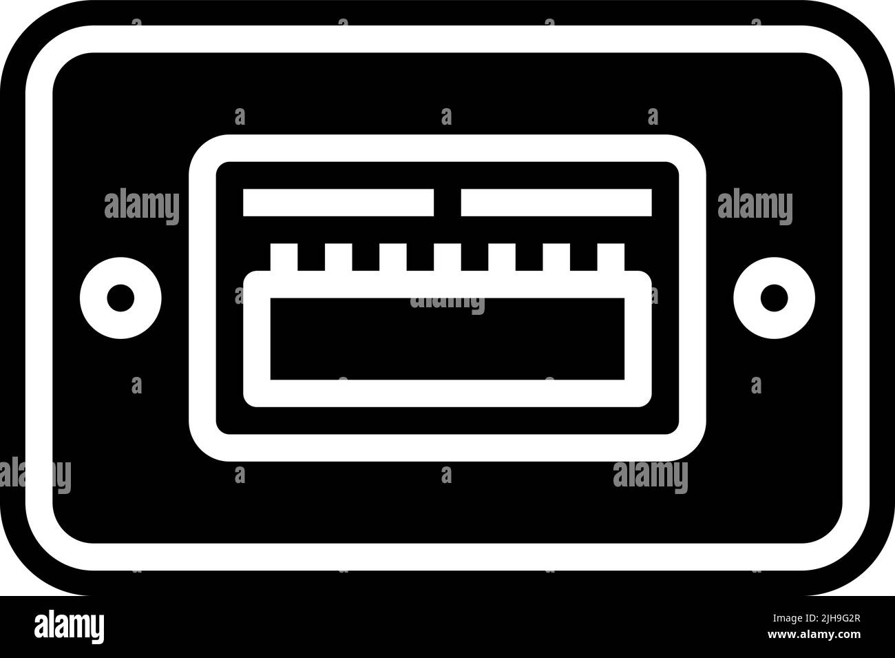 Types de connecteur port usb . Illustration de Vecteur