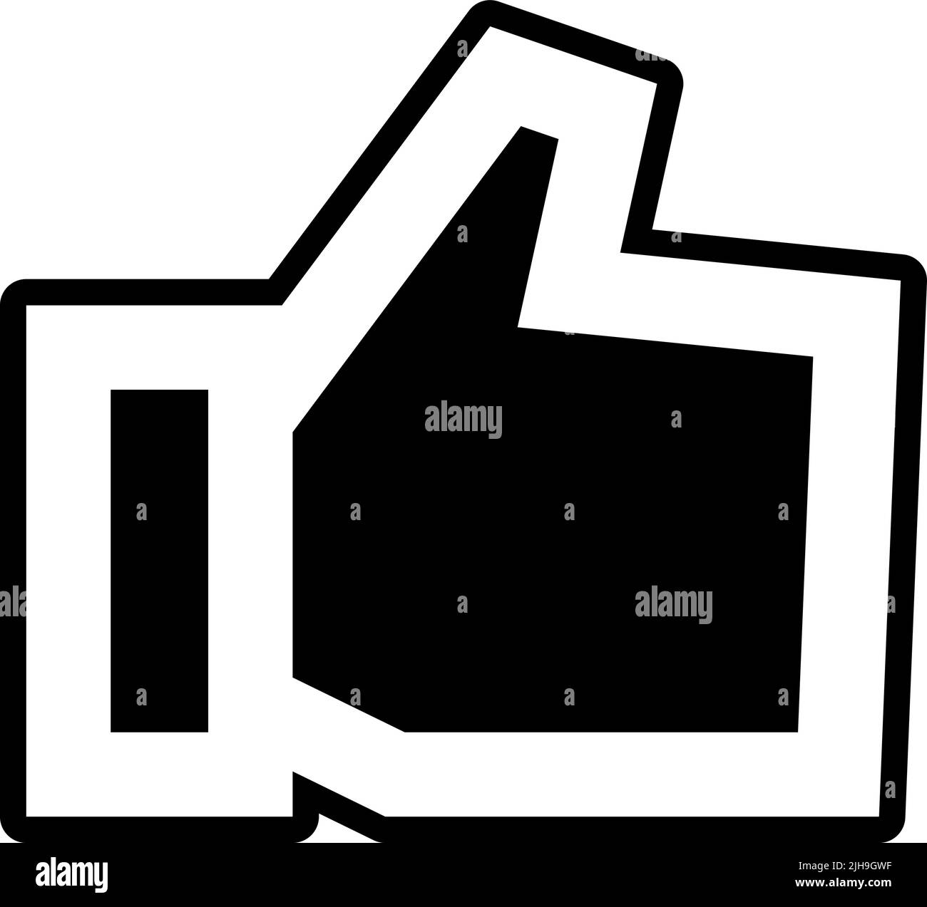 E commerce pouce vers le haut . Illustration de Vecteur