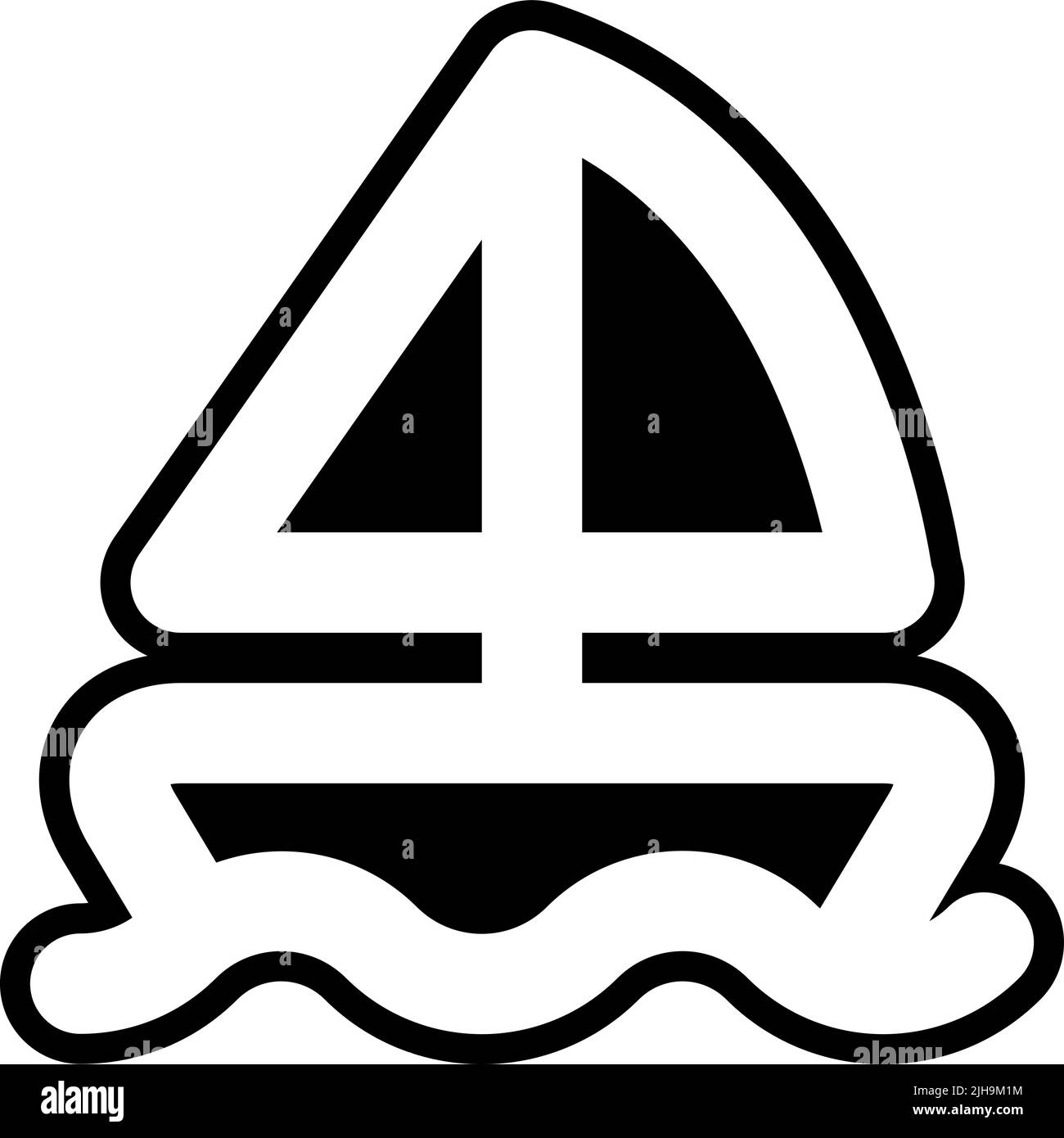 Été plage vacances voile bateau . Illustration de Vecteur