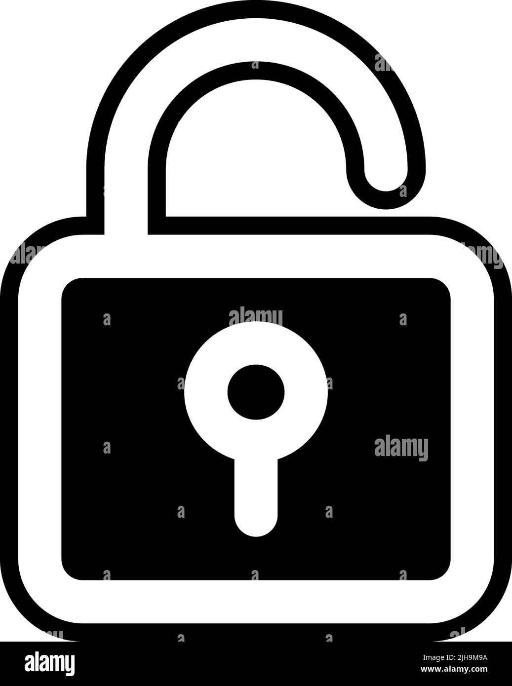 Déverrouillage de base de l'interface utilisateur . Illustration de Vecteur