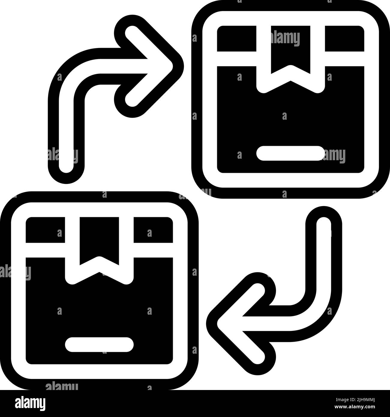 Boîte de livraison logistique . Illustration de Vecteur