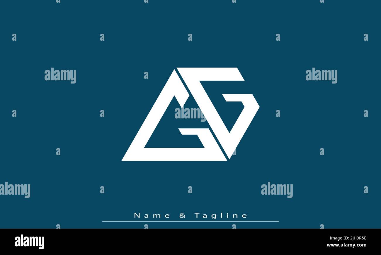 Lettres de l'alphabet initiales Monogram logo GG Illustration de Vecteur