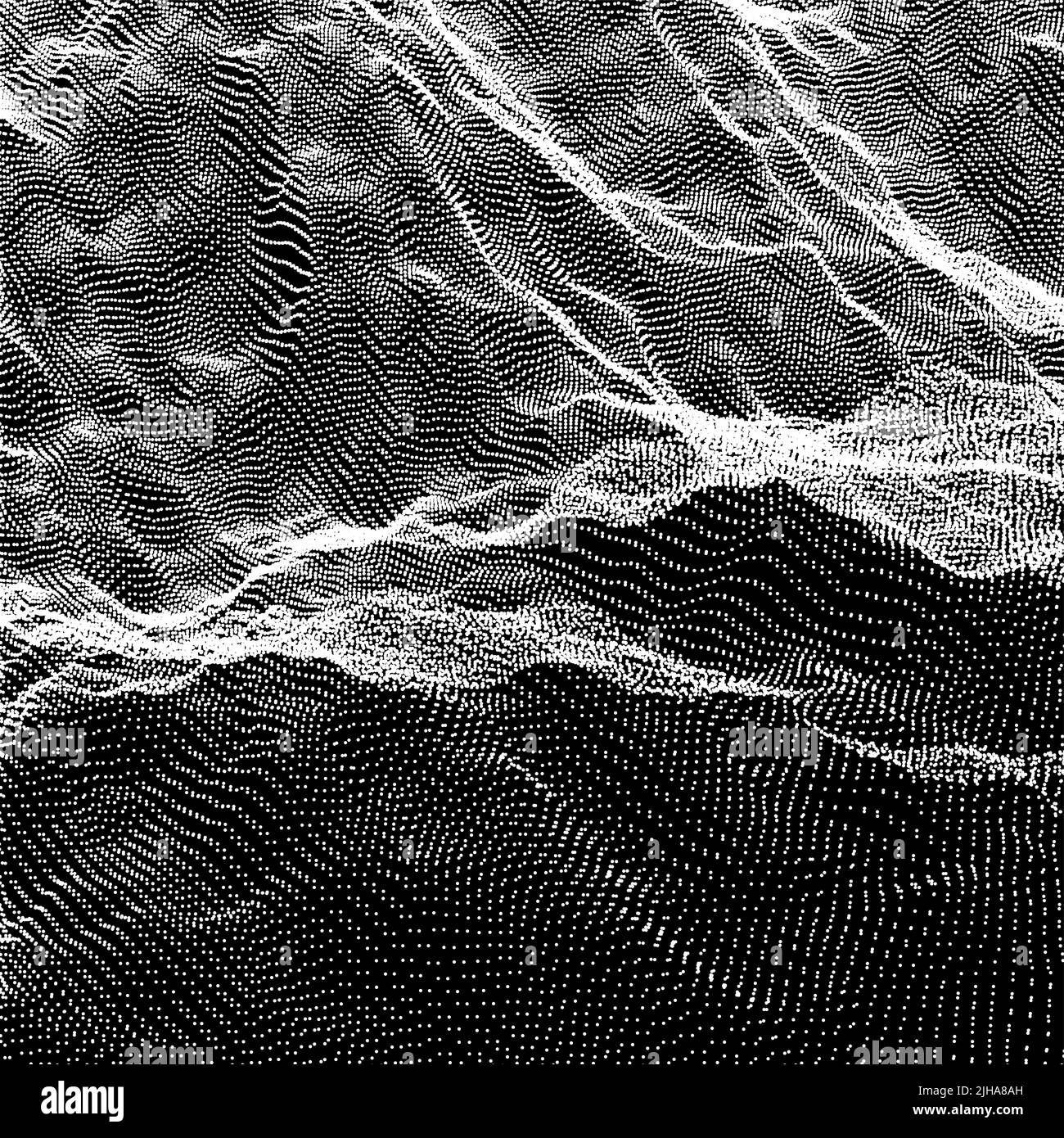 Arrière-plan de la grille ondulée. 3d abstrait illustration vectorielle. Illustration de Vecteur