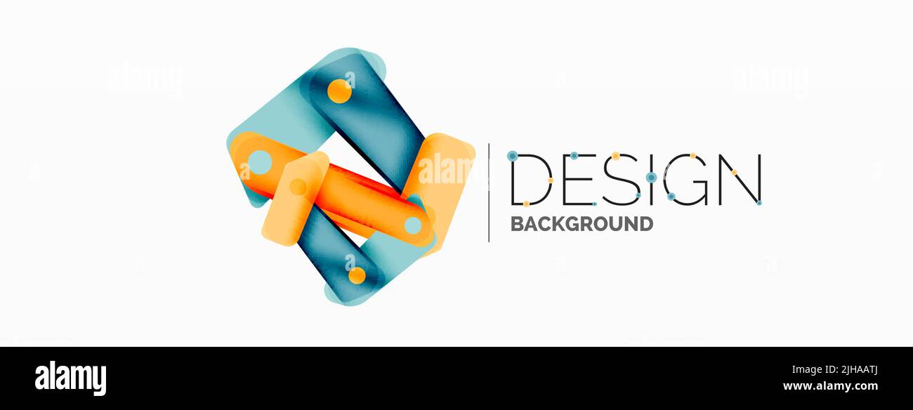 Papier peint géométrique Tech minimal. Arrière-plan abstrait créatif. Illustration vectorielle de bandes de style ruban pour fond d'écran de bannière ou pa d'arrivée Illustration de Vecteur