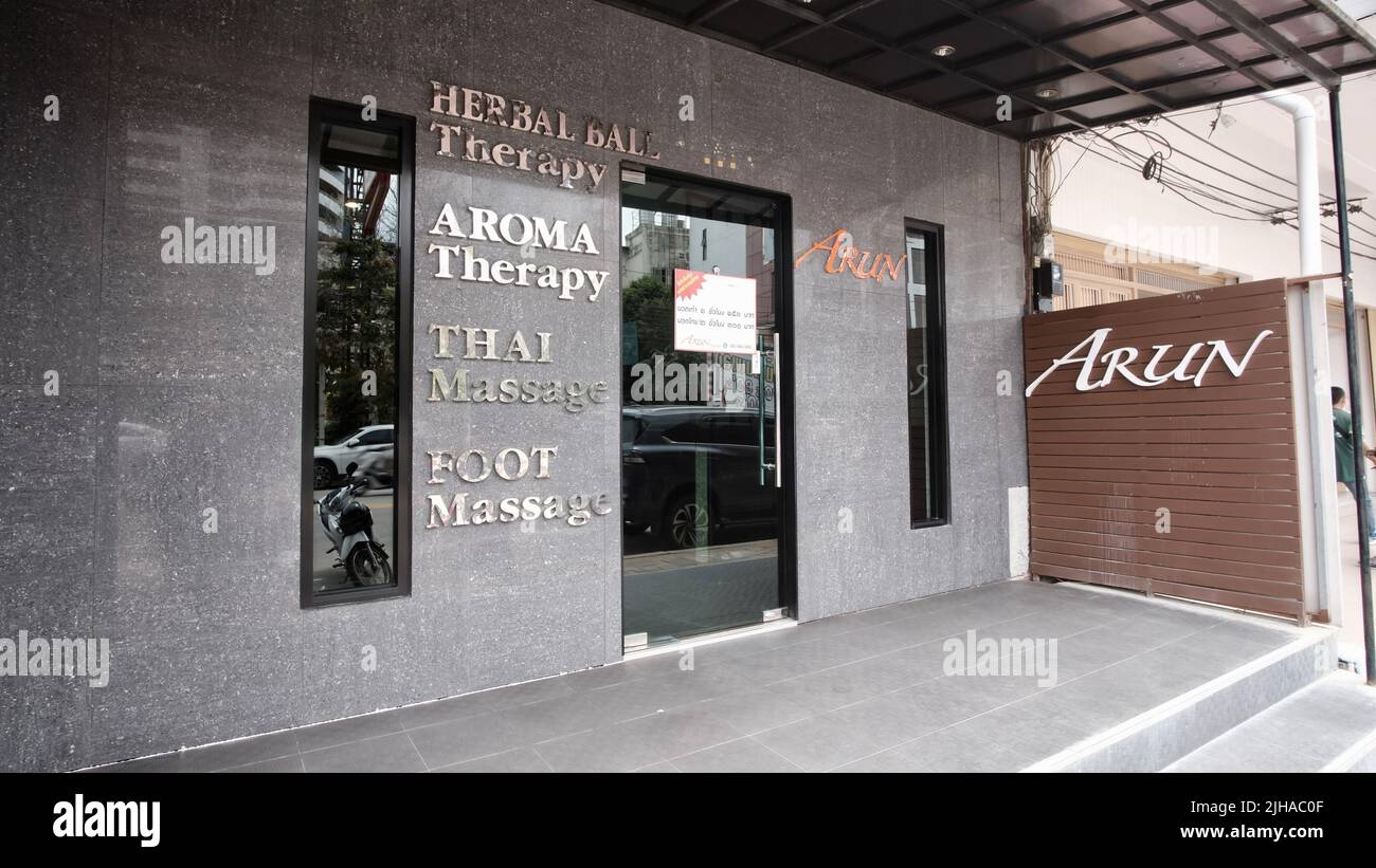 Massage Arun Herbal Therapy Bangkok Thaïlande Banque D'Images